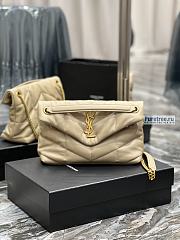 YSL | Puffer Small Chain Bag In Beige Quilted Lambskin 29x17x11 cm - 1