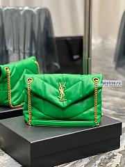 YSL | Puffer Small Chain Bag In Green Quilted Lambskin 29x17x11 cm - 1