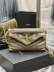 YSL | Puffer Small Chain Bag In Olive Quilted Lambskin 29x17x11 cm - 1