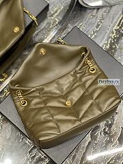 YSL | Puffer Small Chain Bag In Olive Quilted Lambskin 29x17x11 cm - 4