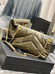 YSL | Puffer Small Chain Bag In Olive Quilted Lambskin 29x17x11 cm - 6