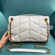 YSL | Puffer Small Chain Bag In Gold/White Quilted Lambskin 29x17x11 cm - 6