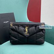 YSL | Puffer Small Chain Bag In Gold/Black Quilted Lambskin 29x17x11 cm - 1