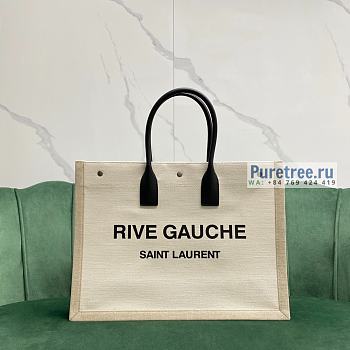 YSL | Rive Gauche Large Tote Bag In Printed Canvas And Leather - 48 x 36 x 16cm