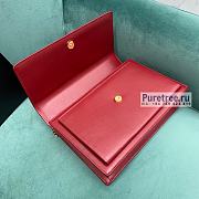 YSL | Sunset Medium Top Handle In Red Smooth Leather - 25 x 18 x 5cm - 4
