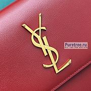 YSL | Sunset Medium Top Handle In Red Smooth Leather - 25 x 18 x 5cm - 2