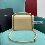 YSL | Sunset Medium Top Handle In Beige Smooth Leather - 25 x 18 x 5cm - 6