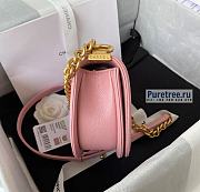 CHANEL | Small Boy Messenger Bag Pink Grained Calfskin AS3350 - 12.5 x 18 x 6cm - 4