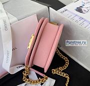 CHANEL | Mini Boy Messenger Bag Pink Grained Calfskin AS3315 - 9.5 x 15 x 4.5 cm - 5