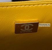 CHANEL | Mini Boy Messenger Bag Yellow Grained Calfskin AS3315 - 9.5 x 15 x 4.5 cm - 3