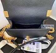 CHANEL | Mini Boy Messenger Bag Black Grained Calfskin AS3315 - 9.5 x 15 x 4.5 cm - 2