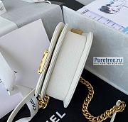 CHANEL | Mini Boy Messenger Bag White Grained Calfskin AS3315 - 9.5 x 15 x 4.5 cm - 5
