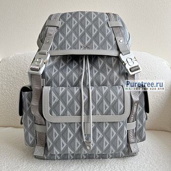 DIOR | Hit The Road Backpack Gray CD Diamond Canvas - 43 x 51 x 20cm