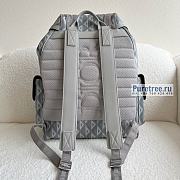 DIOR | Hit The Road Backpack Gray CD Diamond Canvas - 43 x 51 x 20cm - 3