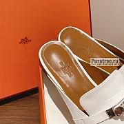 HERMES | Oz Mule White Leather - 3