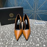 VERSACE | Pin-point Pumps Brown Leather - 10cm - 5