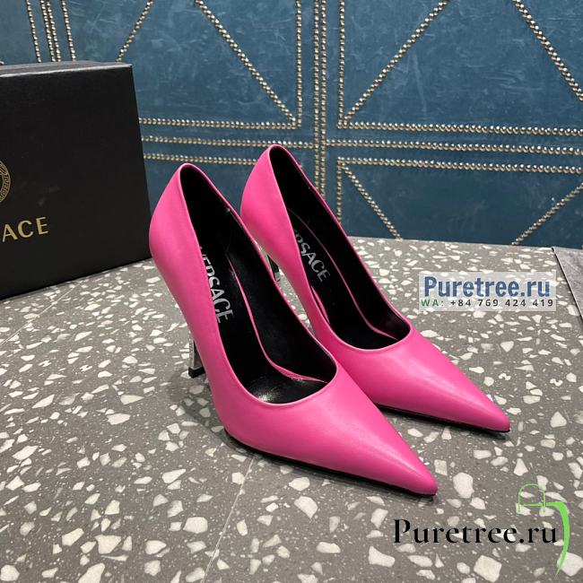 VERSACE | Pin-point Pumps Pink Leather - 10cm - 1