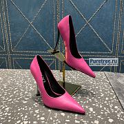 VERSACE | Pin-point Pumps Pink Leather - 10cm - 4