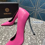 VERSACE | Pin-point Pumps Pink Leather - 10cm - 6