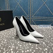 VERSACE | Pin-point Pumps White Leather - 10cm - 1