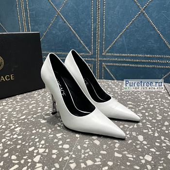 VERSACE | Pin-point Pumps White Leather - 10cm