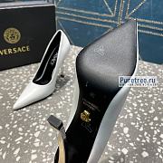 VERSACE | Pin-point Pumps White Leather - 10cm - 3