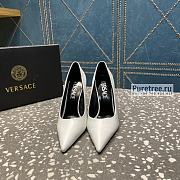 VERSACE | Pin-point Pumps White Leather - 10cm - 5