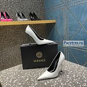VERSACE | Pin-point Pumps White Leather - 10cm - 6