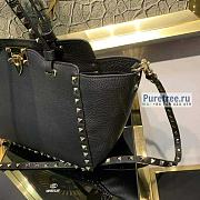 VALENTINO | Tote Shopping Bag Black Grain Calfskin Leather - 27 x 21 x 10cm - 6