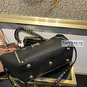 VALENTINO | Tote Shopping Bag Black Grain Calfskin Leather - 27 x 21 x 10cm - 5