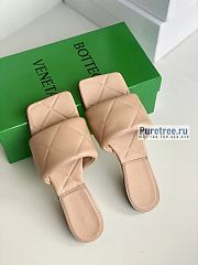 Bottega Veneta | Rubber Lido Beige Leather Sandals - 3