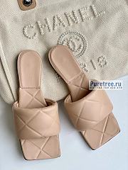 Bottega Veneta | Rubber Lido Beige Leather Sandals - 6