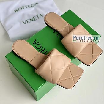 Bottega Veneta | Rubber Lido Beige Leather Sandals