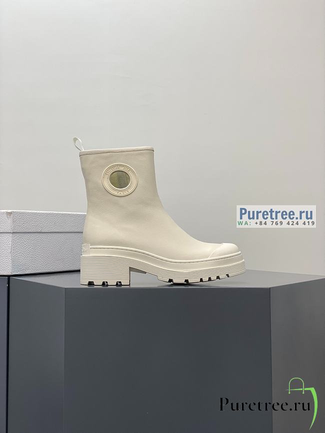 DIOR | Symbol Ankle Boot White Supple Calfskin - 1