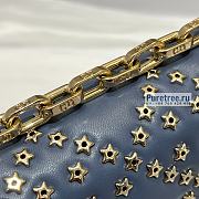 DIOR | Small Addict Bag Lucky Star Denim Blue Lambskin - 21 x 3 x 13cm - 3