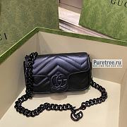 GUCCI | GG Marmont Belt Bag Black Leather - 16.5 x 5 x 10cm - 1