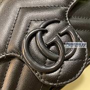 GUCCI | GG Marmont Belt Bag Black Leather - 16.5 x 5 x 10cm - 6