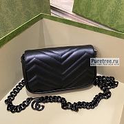 GUCCI | GG Marmont Belt Bag Black Leather - 16.5 x 5 x 10cm - 5