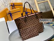 Louis Vuitton | Neverfull MM Damier Ebene Rose Ballerine - 31 x 28 x 14cm - 4