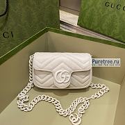 GUCCI | GG Marmont Belt Bag White Leather - 16.5 x 5 x 10cm - 1