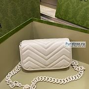 GUCCI | GG Marmont Belt Bag White Leather - 16.5 x 5 x 10cm - 5