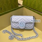 GUCCI | GG Marmont Belt Bag Blue Leather - 16.5 x 5 x 10cm - 1