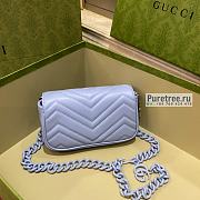 GUCCI | GG Marmont Belt Bag Blue Leather - 16.5 x 5 x 10cm - 4