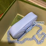 GUCCI | GG Marmont Belt Bag Blue Leather - 16.5 x 5 x 10cm - 5