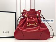 GUCCI | 1955 Horsebit Messenger Bag Red Leather - 38 x 35 x 5cm - 1
