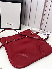 GUCCI | 1955 Horsebit Messenger Bag Red Leather - 38 x 35 x 5cm - 3