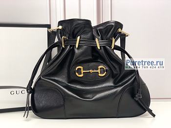 GUCCI | 1955 Horsebit Messenger Bag Black Leather - 38 x 35 x 5cm