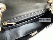 CHANEL | Classic Flap Bag Black & White Lambskin - 20cm - 3