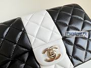 CHANEL | Classic Flap Bag Black & White Lambskin - 20cm - 2