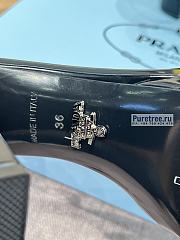 PRADA | Triangle Logo Platform Pumps Black Leather - 12cm - 2